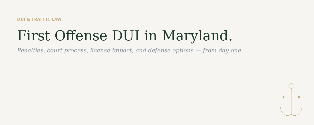 First offense DUI in Maryland — what to expect and how to protect yourself with Cochran and Chhabra